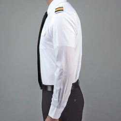 LIFT Aviation FLEXTECH Pilot Shirt Long Sleeve - White (Small)