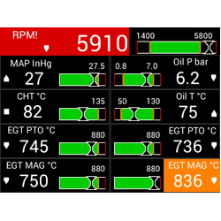 Avmap EngiBox for Rotax + 4 EGT Probe Kit