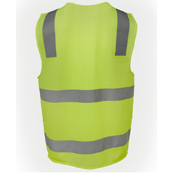 JB's High Vis Zip Safety Vest (D+N) - Orange - Size 6/7XL