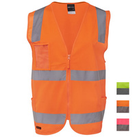 JB's High Vis Zip Safety Vest (D+N) - Lime / Pink / Orange