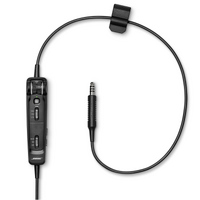 Bose A30 Down Cable Assembly No Bluetooth® 5 Ohm Military Microphone - Straight Cord - U-174 Helicopter Plug