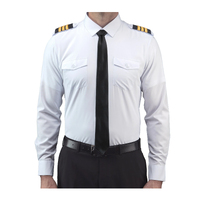 LIFT Aviation FLEXTECH Pilot Shirt Long Sleeve - White - 2X Large