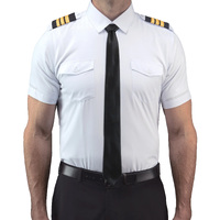 LIFT Aviation FLEXTECH Pilot Shirt Short Sleeve - White - 2X Large