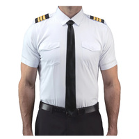 LIFT Aviation FLEXTECH Pilot Shirt Short Sleeve - White - Small