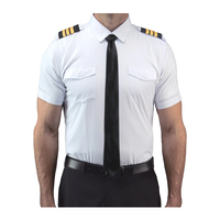 LIFT Aviation FLEXTECH Pilot Shirt Short Sleeve - White