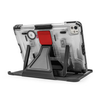 PIVOT A32A Case for iPad Pro 11" (M4)  - Clear Body w/ Red Clip