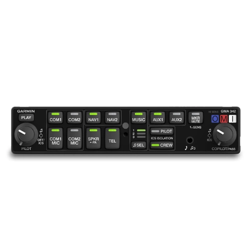 Garmin GMA 342 Audio Panel for Certified Aircraft, w/ Installation Kit