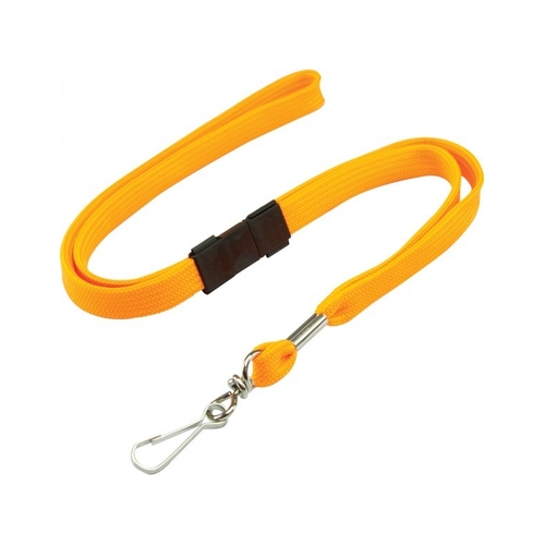 Orange Lanyard with Breakaway and Swivel Clip