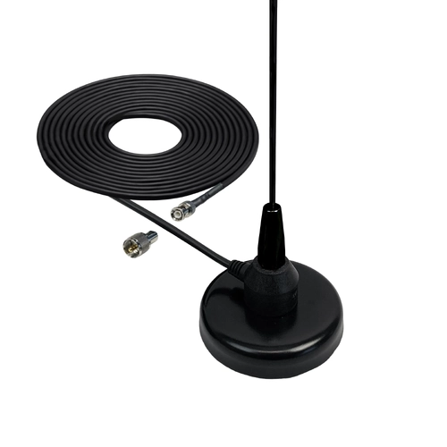 Mobile Airband VHF Fibreglass Whip Antenna Kit w/Magnetic Base 118-136MHz